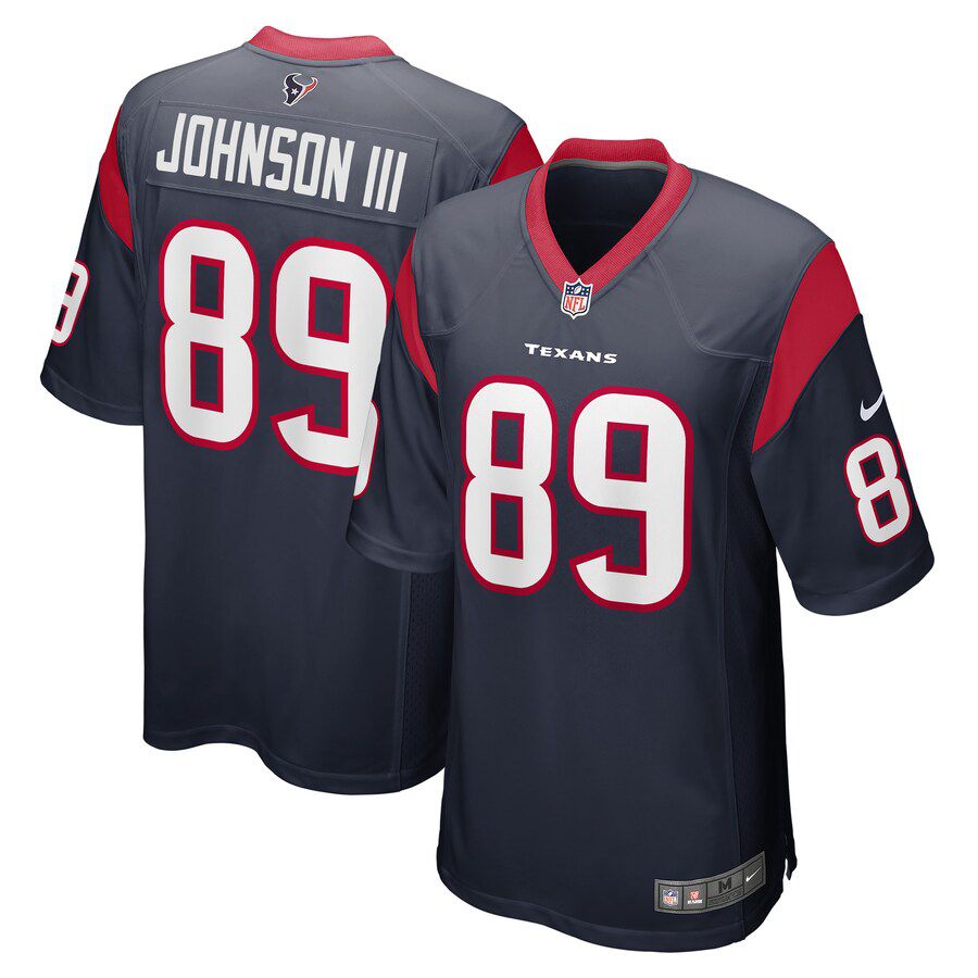 Men Houston Texans #89 Johnny Johnson III Nike Navy Game Player NFL Jersey